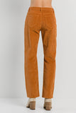 Caramel Corduroy Straight Pants