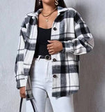 Black and White Plaid  Shirt