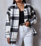 Black and White Plaid  Shirt